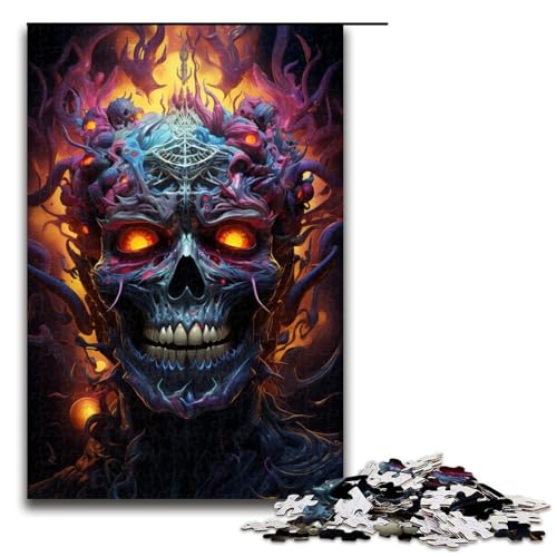 Puzzle für Erwachsene 1000 Teile farbenfrohe Psychedelia of Dark Warriors Puzzle Lernspiele für Zuhause DIY Spielzeug tolles Geschenk für Spiele 75 x 50 cm von zouxangzz