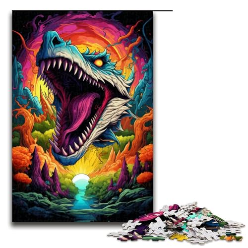 Puzzle für Erwachsene 1000 Teile farbenfrohe Psychedelia of Earth Dragon Geburtstagsgeschenk Geschenke für Teenager ab 12 Jahren 75 x 50 cm Puzzle für Erwachsene 1000 Teile farbenfrohe Psychedelia of Earth Dragon Geburtstagsgeschenk Geschenke für Teenager ab 12 Jahren 75 x 50 cm von zouxangzz