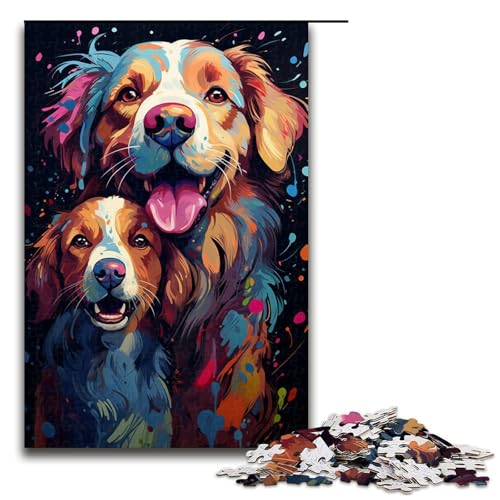 Puzzle für Erwachsene 1000 Teile farbenfrohe Psychedelia of Pampered Puppies Puzzle Lernspiele für Zuhause DIY Spielzeug tolles Geschenk für Spiele 75 x 50 cm Puzzle für Erwachsene 1000 Teile farbenfrohe Psychedelia of Pampered Puppies Puzzle Lernspiele für Zuhause DIY Spielzeug tolles Geschenk für Spiele 75 x 50 cm von zouxangzz