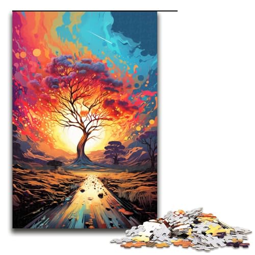 Puzzle für Erwachsene 1000 Teile farbenfrohe Psychedelia of Sagebrush Puzzlespiel lustiges Spielzeug 75 x 50 cm von zouxangzz