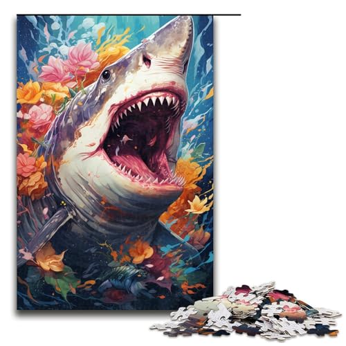 Puzzle für Erwachsene 1000 Teile farbenfrohe Psychedelia of Sharks Puzzle Lernspiele für Zuhause DIY Spielzeug tolles Geschenk für Spiele 75 x 50 cm Puzzle für Erwachsene 1000 Teile farbenfrohe Psychedelia of Sharks Puzzle Lernspiele für Zuhause DIY Spielzeug tolles Geschenk für Spiele 75 x 50 cm von zouxangzz
