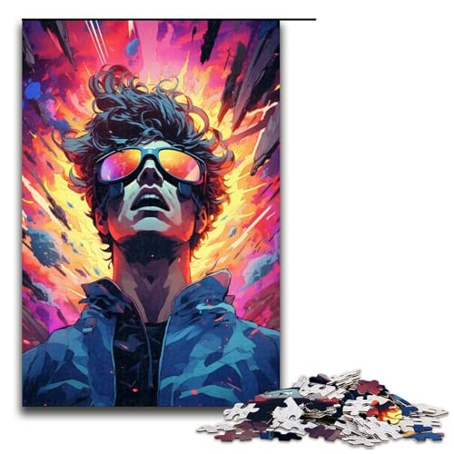 Puzzle für Erwachsene 1000 Teile farbenfrohe Psychedelia of The Savior Puzzlespiel lustiges Spielzeug 75 x 50 cm von zouxangzz