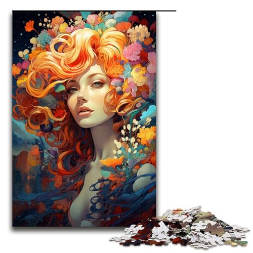 Puzzle für Erwachsene 1000 Teile farbenfrohe Psychedelia süßer Feen Puzzlespiele Spielzeug Geschenk geeignet als Schreibtischdekoration 75 x 50 cm von zouxangzz