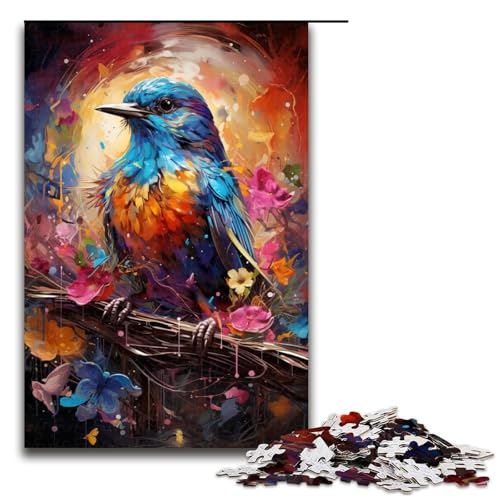 Puzzle für Erwachsene 1000 Teile farbenfrohe Psychedelie der süßen kleinen Blaumeisenfamilie Holzpuzzle Lernspiel Herausforderungsspielzeug 75 x 50 cm Puzzle für Erwachsene 1000 Teile farbenfrohe Psychedelie der süßen kleinen Blaumeisenfamilie Holzpuzzle Lernspiel Herausforderungsspielzeug 75 x 50 cm von zouxangzz