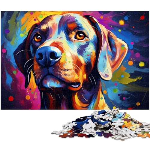 Puzzle für Erwachsene 1000 Teile farbenfrohe Psychedelie serbischer Hunde in Belgrad Papierpuzzle – Lernspielzeug Familienspiele 1000 Teile (38 x 26 cm) von zouxangzz