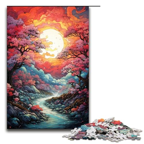 Puzzle für Erwachsene 1000 Teile farbenfrohe psychedelische Fantasie von Kirschblüten Holzpuzzle Lernspiel Herausforderungsspielzeug 75 x 50 cm Puzzle für Erwachsene 1000 Teile farbenfrohe psychedelische Fantasie von Kirschblüten Holzpuzzle Lernspiel Herausforderungsspielzeug 75 x 50 cm von zouxangzz