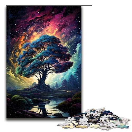 Puzzle für Erwachsene 1000 Teile farbenfrohe psychedelische Farbe des Galaxienbaums Puzzlespiele Spielzeug Geschenk geeignet als Schreibtischdekoration 75 x 50 cm Puzzle für Erwachsene 1000 Teile farbenfrohe psychedelische Farbe des Galaxienbaums Puzzlespiele Spielzeug Geschenk geeignet als Schreibtischdekoration 75 x 50 cm von zouxangzz