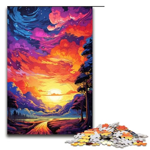 Puzzle für Erwachsene 1000 Teile farbenfrohe psychedelische Schönheitslandschaft Puzzlespiele Spielzeug Geschenk geeignet als Schreibtischdekoration 75 x 50 cm Puzzle für Erwachsene 1000 Teile farbenfrohe psychedelische Schönheitslandschaft Puzzlespiele Spielzeug Geschenk geeignet als Schreibtischdekoration 75 x 50 cm von zouxangzz
