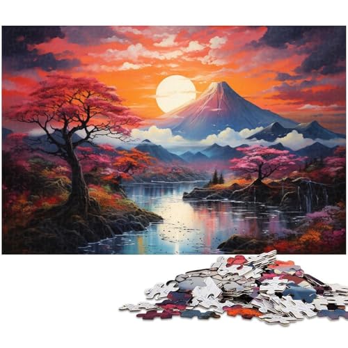 Puzzle für Erwachsene 1000 Teile farbenfrohe psychedelische japanische Sonnenuntergangslandschaft Puzzlespielzeug einzigartige Heimdekoration und Geschenke geeignet für ab 14Jahren1000Teile(75x50cm) Puzzle für Erwachsene 1000 Teile farbenfrohe psychedelische japanische Sonnenuntergangslandschaft Puzzlespielzeug einzigartige Heimdekoration und Geschenke geeignet für ab 14Jahren1000Teile(75x50cm) von zouxangzz