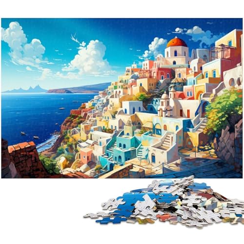 Puzzle für Erwachsene 1000 Teile farbenfrohe schöne Landschaft Heimdekoration Puzzle 1000 Teile (75 x 50 cm) von zouxangzz