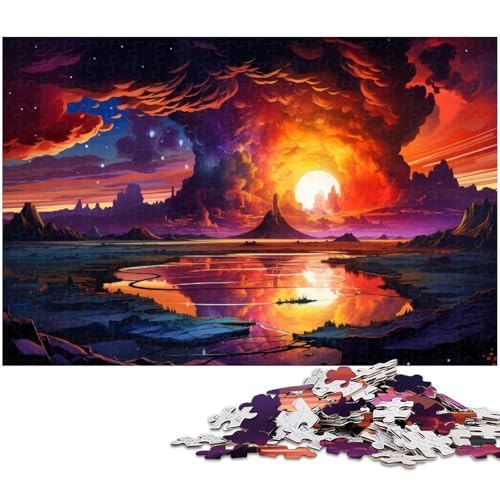 Puzzle für Erwachsene 1000 Teile farbenfrohe schöne Landschaftskunst Puzzles für Holzpuzzles pädagogisches Spielzeug zum Stressabbau 1000 Teile (75 x 50 cm) von zouxangzz