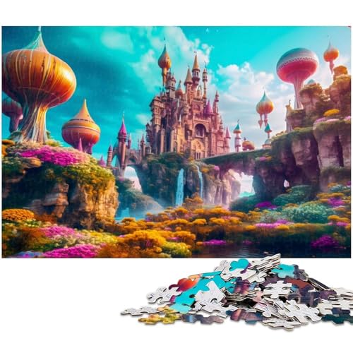 Puzzle für Erwachsene 1000 Teile farbenfroher Fantasiepilz anspruchsvolles Spiel Spielzeug Weihnachtspuzzle Geschenke (Größe 38 x 26 cm) von zouxangzz