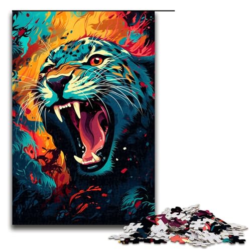 Puzzle für Erwachsene 1000 Teile farbenfrohes Fantasie Leoparden Holzpuzzle für Kinder Lernspiel 75 x 50 cm Puzzle für Erwachsene 1000 Teile farbenfrohes Fantasie Leoparden Holzpuzzle für Kinder Lernspiel 75 x 50 cm von zouxangzz
