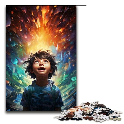Puzzle für Erwachsene 1000 Teile farbenfrohes Fantasie Puzzle für kleine Jungen Heimdekoration Spielzeug Geschenk für die ganze Familie 75 x 50 cm von zouxangzz