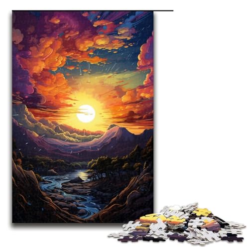 Puzzle für Erwachsene 1000 Teile farbenfrohes Fantasie Sonnenuntergangs Puzzle Holzpuzzle Lernspiel Herausforderungsspielzeug 75 x 50 cm Puzzle für Erwachsene 1000 Teile farbenfrohes Fantasie Sonnenuntergangs Puzzle Holzpuzzle Lernspiel Herausforderungsspielzeug 75 x 50 cm von zouxangzz
