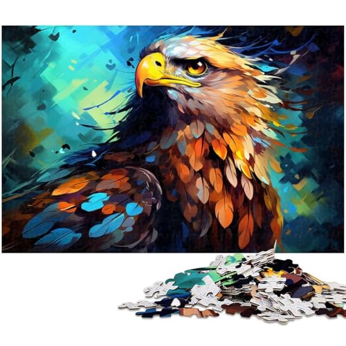 Puzzle für Erwachsene 1000 Teile farbenfrohes Fantasy Falken Puzzle für Erwachsene Papierpuzzle Heimdekoration 1000 Teile (38 x 26 cm) von zouxangzz