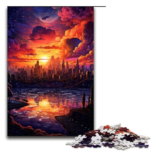 Puzzle für Erwachsene 1000 Teile farbenfrohes Fantasy Sonnenuntergangs Kunst Puzzle Lernspiele für Zuhause DIY Spielzeug tolles Geschenk für Spiele 75 x 50 cm Puzzle für Erwachsene 1000 Teile farbenfrohes Fantasy Sonnenuntergangs Kunst Puzzle Lernspiele für Zuhause DIY Spielzeug tolles Geschenk für Spiele 75 x 50 cm von zouxangzz