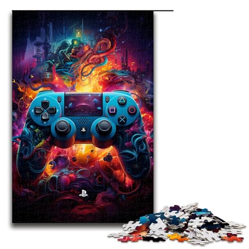 Puzzle für Erwachsene 1000 Teile farbenfrohes Gamecontroller Puzzle Spiele Spielzeug Geschenk geeignet für die Schreibtischdekoration 75 x 50 cm von zouxangzz