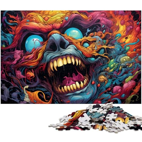 Puzzle für Erwachsene 1000 Teile farbenfrohes Höllendämonen Puzzle Spielzeug einzigartige Heimdekoration und Geschenke geeignet für Teenager ab 14 Jahren 1000 Teile (75 x 50 cm) von zouxangzz