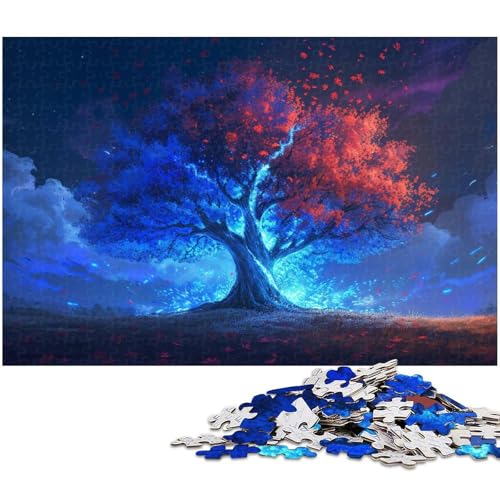 Puzzle für Erwachsene 1000 Teile farbenfrohes Lebensbaum Papierpuzzle – Lernspielzeug für die ganze Familie (Größe 38 x 26 cm) von zouxangzz