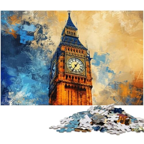 Puzzle für Erwachsene 1000 Teile farbenfrohes London präzise geschnittenes Puzzle gutes Geschenk (Größe 75 x 50 cm) von zouxangzz