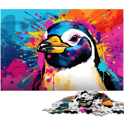 Puzzle für Erwachsene 1000 Teile farbenfrohes Pinguin Puzzle EIN Kunstwerk für Teenager ab 14 Jahren (Größe 75 x 50 cm) von zouxangzz