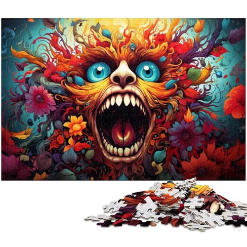 Puzzle für Erwachsene 1000 Teile farbenfrohes Puzzle mit bösen Monstern EIN Kunstwerk für Teenager ab 14 Jahren 1000 Teile (75 x 50 cm) von zouxangzz