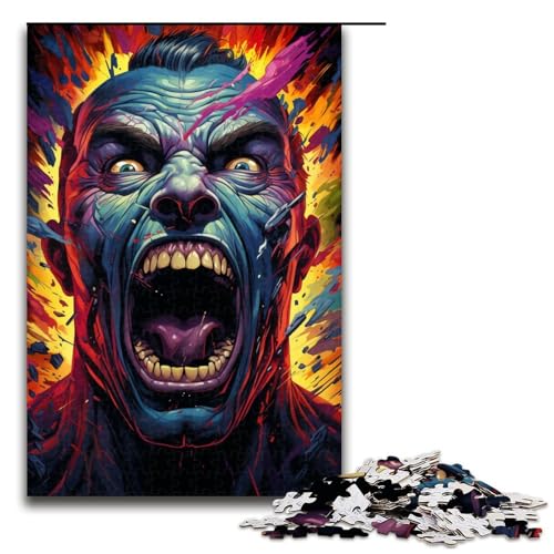 Puzzle für Erwachsene 1000 Teile farbenfrohes Zeichenhelden Puzzle Spiele Spielzeug Geschenk geeignet für die Schreibtischdekoration 75 x 50 cm von zouxangzz