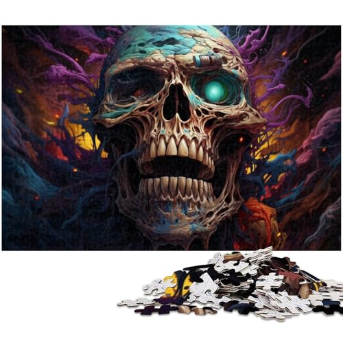 Puzzle für Erwachsene 1000 Teile farbenfrohes dämonisches Kunst Holzpuzzle – Lernspielzeug für die ganze Familie 1000 Teile (75 x 50 cm) von zouxangzz