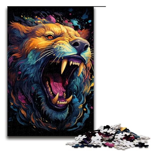 Puzzle für Erwachsene 1000 Teile farbenfrohes exotisches Bären Puzzle Lernspiele für Zuhause DIY Spielzeug tolles Geschenk für Spiele 75 x 50 cm von zouxangzz