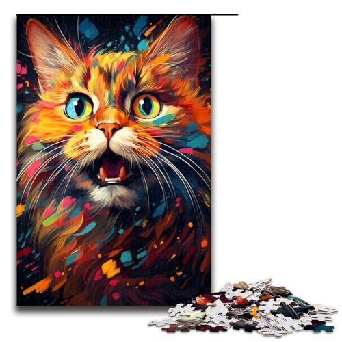 Puzzle für Erwachsene 1000 Teile farbenfrohes exotisches Sternenhimmel Katzen Familien Holzpuzzle Lernspiel Herausforderungsspielzeug 75 x 50 cm Puzzle für Erwachsene 1000 Teile farbenfrohes exotisches Sternenhimmel Katzen Familien Holzpuzzle Lernspiel Herausforderungsspielzeug 75 x 50 cm von zouxangzz