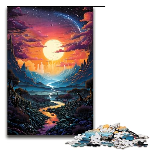 Puzzle für Erwachsene 1000 Teile farbenfrohes psychedelisches Fantasie Landschaftspuzzle Holzpuzzle Lernspiel Herausforderungsspielzeug 75 x 50 cm Puzzle für Erwachsene 1000 Teile farbenfrohes psychedelisches Fantasie Landschaftspuzzle Holzpuzzle Lernspiel Herausforderungsspielzeug 75 x 50 cm von zouxangzz