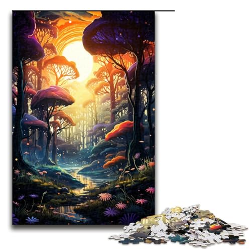 Puzzle für Erwachsene 1000 Teile farbenfrohes psychedelisches Fantasiewald Familien Holzpuzzle Lernspiel Herausforderungsspielzeug 75 x 50 cm Puzzle für Erwachsene 1000 Teile farbenfrohes psychedelisches Fantasiewald Familien Holzpuzzle Lernspiel Herausforderungsspielzeug 75 x 50 cm von zouxangzz