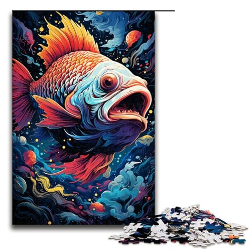 Puzzle für Erwachsene 1000 Teile farbenfrohes psychedelisches Fantasy Goldfisch Puzzle für Erwachsene Holzpuzzles Familienspiele Weihnachts und Geburtstagsgeschenke 75 x 50 cm Puzzle für Erwachsene 1000 Teile farbenfrohes psychedelisches Fantasy Goldfisch Puzzle für Erwachsene Holzpuzzles Familienspiele Weihnachts und Geburtstagsgeschenke 75 x 50 cm von zouxangzz