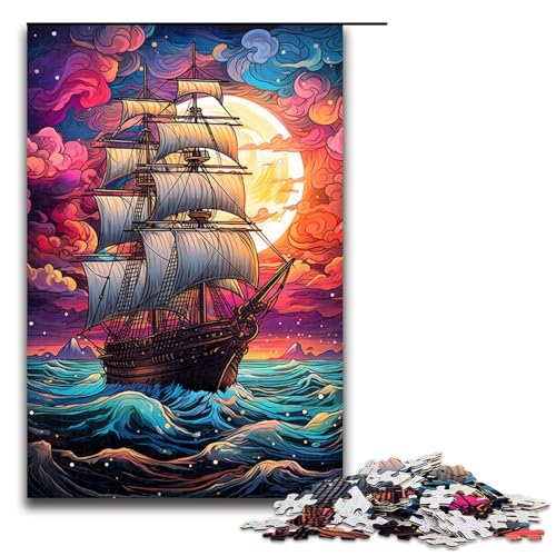 Puzzle für Erwachsene 1000 Teile farbenfrohes psychedelisches Fantasy Piratenschiff Muster zum Zusammenbauen hilft dem Gehirn süchtig machendes Spielzeug zur Förderung der Geduld 75 x 50 cm Puzzle für Erwachsene 1000 Teile farbenfrohes psychedelisches Fantasy Piratenschiff Muster zum Zusammenbauen hilft dem Gehirn süchtig machendes Spielzeug zur Förderung der Geduld 75 x 50 cm von zouxangzz