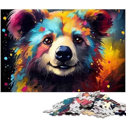 Puzzle für Erwachsene 1000 Teile farbenfrohes psychedelisches Koala Tierpuzzle für Erwachsene Holzpuzzle Heimdekoration 1000 Teile (75 x 50 cm) von zouxangzz