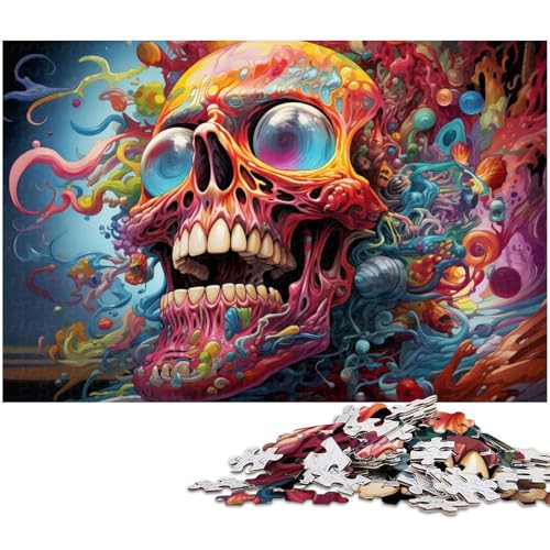 Puzzle für Erwachsene 1000 Teile farbenfrohes psychedelisches Monster Puzzle Spielzeug einzigartige Heimdekoration und Geschenke geeignet für Teenager ab 14 Jahren 1000 Teile (75 x 50 cm) von zouxangzz