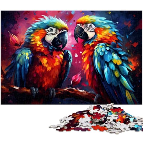 Puzzle für Erwachsene 1000 Teile farbenfrohes psychedelisches Papageien Puzzle jedes Teil ist einzigartig – anspruchsvolles Familienspiel 1000 Teile (75 x 50 cm) von zouxangzz