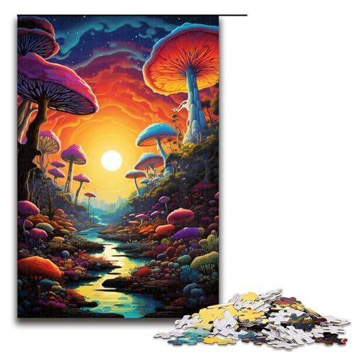 Puzzle für Erwachsene 1000 Teile farbenfrohes psychedelisches Traumland Puzzle jedes Teil ist einzigartig – anspruchsvolles unterhaltsames Familienspiel 75 x 50 cm von zouxangzz