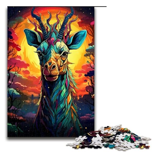 Puzzle für Erwachsene 1000 Teile farbenfrohes psychedelisches afrikanisches Tier Puzzle Lernspiele für Zuhause DIY Spielzeug tolles Geschenk für Spiele 75 x 50 cm Puzzle für Erwachsene 1000 Teile farbenfrohes psychedelisches afrikanisches Tier Puzzle Lernspiele für Zuhause DIY Spielzeug tolles Geschenk für Spiele 75 x 50 cm von zouxangzz