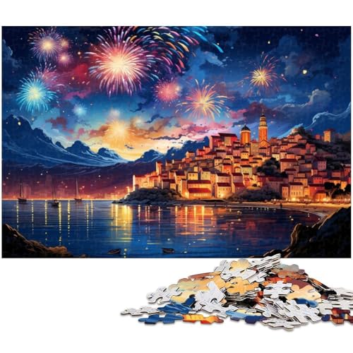 Puzzle für Erwachsene 1000 Teile farbenfrohes wunderschönes Landschaftskunst Holzpuzzle – Lernspielzeug für die ganze Familie 1000 Teile (75 x 50 cm) von zouxangzz