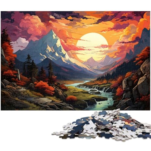 Puzzle für Erwachsene 1000 Teile farbenfrohes wunderschönes Landschaftspuzzle für Erwachsene Holzspiele für die ganze Familie Weihnachts und Geburtstagsgeschenke 1000 Teile (75 x 50 cm) von zouxangzz