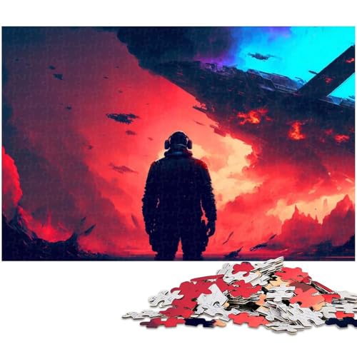 Puzzle für Erwachsene 1000 Teile futuristischer Krieg im Weltraum Papierpuzzle – Lernspielzeug Familienspiele 1000 Teile (38 x 26 cm) von zouxangzz