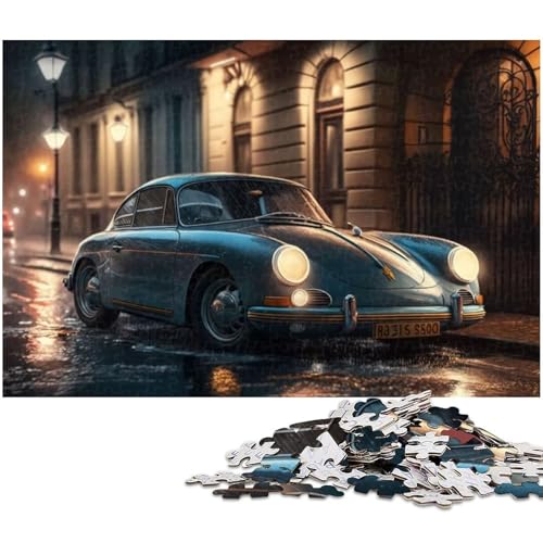 Puzzle für Erwachsene 1000 Teile klassischer Sportwagen Holzpuzzle lustiges Geschenk (Größe 75 x 50 cm) von zouxangzz