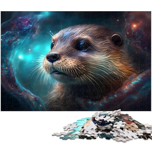 Puzzle für Erwachsene 1000 Teile leuchtender Otter Puzzle für Erwachsene Holzspiele für die ganze Familie Weihnachts und Geburtstagsgeschenke 1000 Teile (75 x 50 cm) von zouxangzz