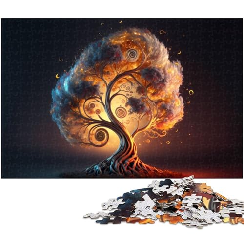 Puzzle für Erwachsene 1000 Teile magischer Baum Puzzles aus Holz pädagogisches Spielzeug zum Stressabbau 1000 Teile (75 x 50 cm) von zouxangzz