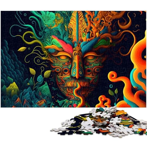 Puzzle für Erwachsene 1000 Teile psychedelisches Puzzle für Erwachsene Holzpuzzle Heimdekoration (Größe 75 x 50 cm) von zouxangzz