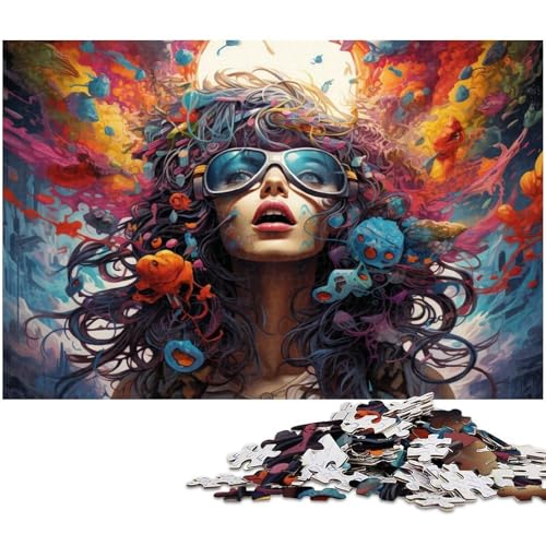 Puzzle für Erwachsene 1000 Teile schöne Frau Puzzles für Papierpuzzles pädagogisches Spielzeug zum Stressabbau 1000 Teile (38 x 26 cm) von zouxangzz