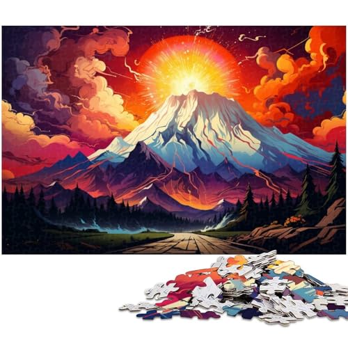 Puzzle für Erwachsene 1000 Teile schöne Landschaftspuzzles für Holzpuzzles pädagogisches Spielzeug zum Stressabbau 1000 Teile (75 x 50 cm) von zouxangzz