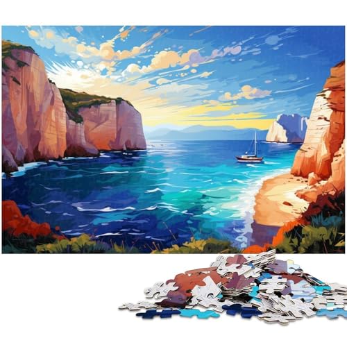 Puzzle für Erwachsene 1000 Teile schöne Landschaftspuzzles für Papierpuzzles pädagogisches Spielzeug zum Stressabbau 1000 Teile (38 x 26 cm) von zouxangzz